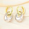 Nuggets Brass Hoop Earrings for Women EJEW-U057-06B-04GP-1