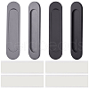 CHGCRAFT 4Pcs 2 Colors No Punch Alloy Flush Pull Barn Door Handle FIND-CA0004-89-1