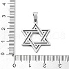 Non-Tarnish 304 Stainless Steel Pendants STAS-D036-04P-3