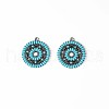 Synthetic Turquoise Pendants PALLOY-N157-034-1