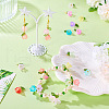 Flower Acrylic Pendants PALLOY-TAC0130-7
