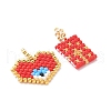 2Pcs Handmade Loom Pattern MIYUKI Glass Seed Beads PALLOY-MZ00607-3