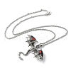 Alloy Enamel Dragon Pendant Necklaces NJEW-V005-01AS-02-2