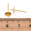 Brass Stud Earring Findings KK-D378-06G-3
