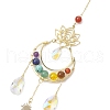 7 Chakra Gemstone & Lotus Moon Hanging Ornaments HJEW-TA00176-4