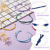 24Pcs 12 Colors Adjustable Waxed Polyester Braided Bracelet Makings AJEW-TAC00015-3