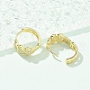 Brass Micro Pave Clear Cubic Zirconia Hoop Earrings EJEW-C122-03G-3