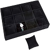 Velours Wooden Bracelet/Bangle/Watch Displays BDIS-WH0003-01-1