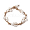 Natural Cultured Freshwater Pearl Large Hole Beaded Bracelets BJEW-TA00635-2