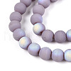 Frosted Opaque Glass Beads Strands GLAA-T032-P6mm-MBB07-3