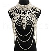 Plastic Imitation Pearl Beaded Multi Layer Bridal Shoulder Chains WG1B7F3-01-1