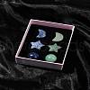 Natural Gemstone Healing Moon & Star & Round Ornaments AJEW-FS0001-12A-9