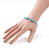 6Pcs 6 Style Synthetic Turquoise & Glass Beaded Stretch Bracelets Set BJEW-JB08995-3