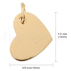 Ion Plating(IP) 304 Stainless Steel Stamping Blank Tag Charms STAS-I311-19G-3