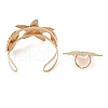 Alloy Starfish Cuff Bangle & Ring Sets for Women SJEW-C005-01G-4
