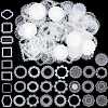 CRASPIRE 5 Sets 5 Styles PET Waterproof Hollow Lace Decorative Stickers DIY-CP0008-72-1