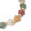 Natural Indian Agate Beads Stretch Bracelets for Women BJEW-JB11768-01-4