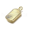 Brass Micro Pave Cubic Zirconia Pendants X-KK-C090-16G-2
