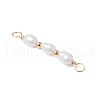 Natural Cultured Freshwater Pearl Rice Beaded Connector Charms PALLOY-JF03703-3