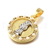 Brass Micro Pave Cubic Zirconia Pendants KK-Z102-07G-02-2
