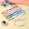 14Pcs 7 Colors Segment Dyed Nylon Braided Cord Bracelet Makings AJEW-TAC00014-6