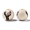 Unfinished Natural Wood European Beads WOOD-S057-033-3
