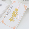 Metal Sakura Bookmarks with Pink Ribbon OFST-PW0006-47H-1