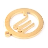 304 Stainless Steel Pendants STAS-O142-70G-E-3