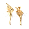 Wing Ion Plating(IP) 304 Stainless Steel Stud Earrings for Women EJEW-L287-003G-2