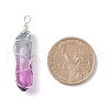 Natural Dyed Quartz Pointed Pendants PALLOY-JF01110-3