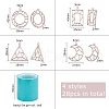 Olycraft Alloy Open Back Bezel Pendants PALLOY-OC0001-64-2