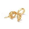 Rack Plating Brass Micro Pave Cubic Zirconia Fold Over Clasps KK-A222-02A-G-2