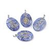 Natural Blue Spot Jasper Pendants G-R443-03C-1