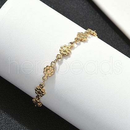 304 Stainless Steel Link Bracelets BJEW-Z132-02G-1