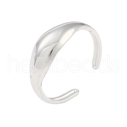 Non-Tarnish 304 Stainless Steel Open Cuff Rings for Women RJEW-C095-07P-1