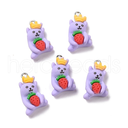 Opaque Resin Pendants RESI-G032-B05-1