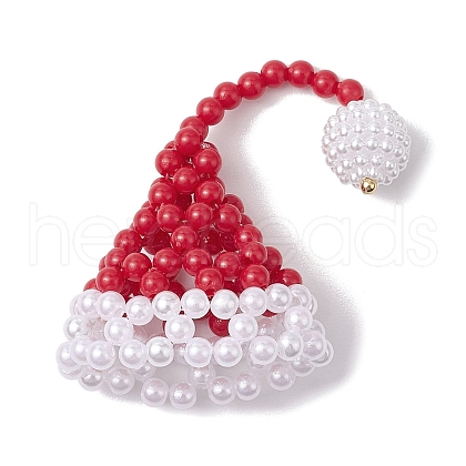 Seed Beads Beaded Charms PALLOY-JF02904-1