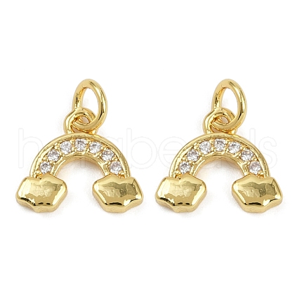 Brass Micro Pave Cubic Zirconia Pendants KK-L231-01G-01-1