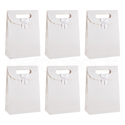 Rectangle Paper Gift Bags CARB-WH0017-14B-04-1