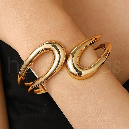 Alloy Cuff Bangles BJEW-R017-01KCG-1