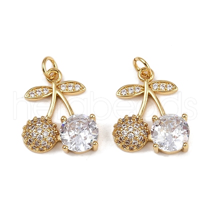 Brass Micro Pave Cubic Zirconia Pendants KK-A257-19A-G-1