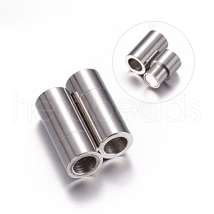DanLingJewelry 304 Stainless Steel Magnetic Clasps STAS-DL0001-04P-1