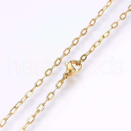 304 Stainless Steel Cable Chains Necklaces MAK-L015-36B-1