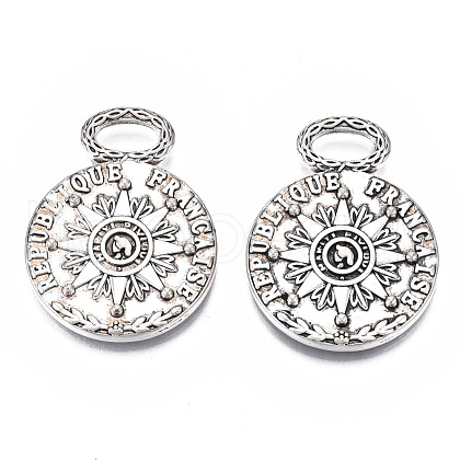 Tibetan Style Alloy Pendants TIBEP-N008-128-1