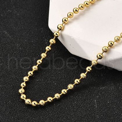 2.5MM Brass Ball Chain Necklaces NJEW-M108-04G-1