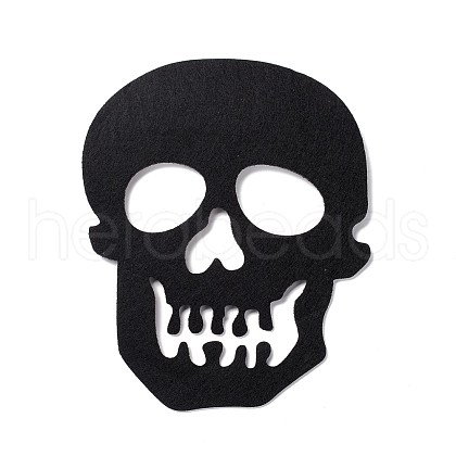 Wool Felt Skull Party Decorations AJEW-P101-02C-1