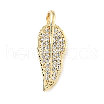 Brass Micro Pave Cubic Zirconia Pendants ZIRC-I356-21G-1