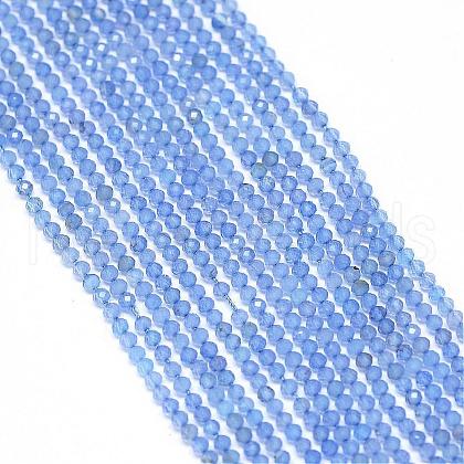 Natural Blue Chalcedony Bead Strands G-G914-2mm-16-1