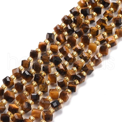 Natural Tiger Eye Beads Strands G-P463-39-1