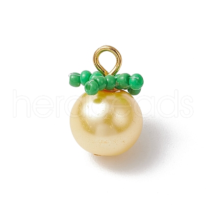 Glass Pearl Pendants PALLOY-MZ00745-04-1